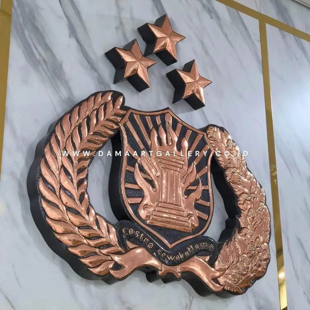 Logo Polri Material Tembaga